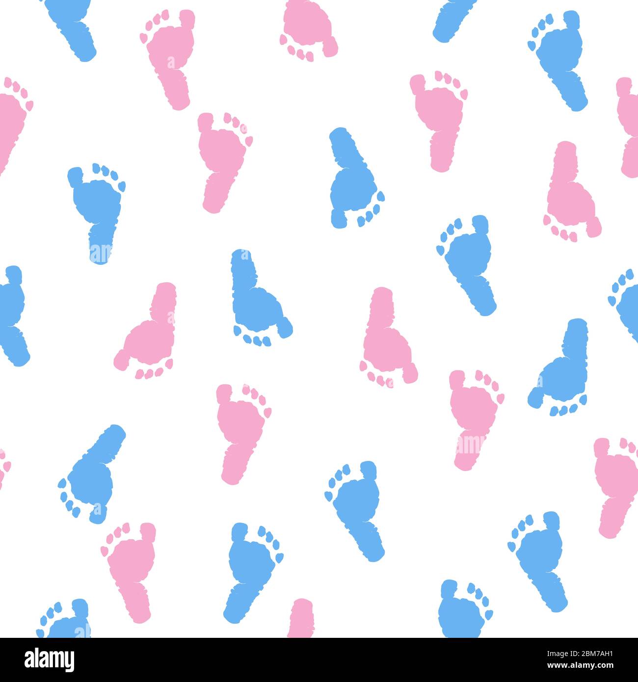 Babyfussabdrucke Baby Dusche Hintergrund Blauer Und Rosa Fussmuster Hintergrund Stock Vektorgrafik Alamy