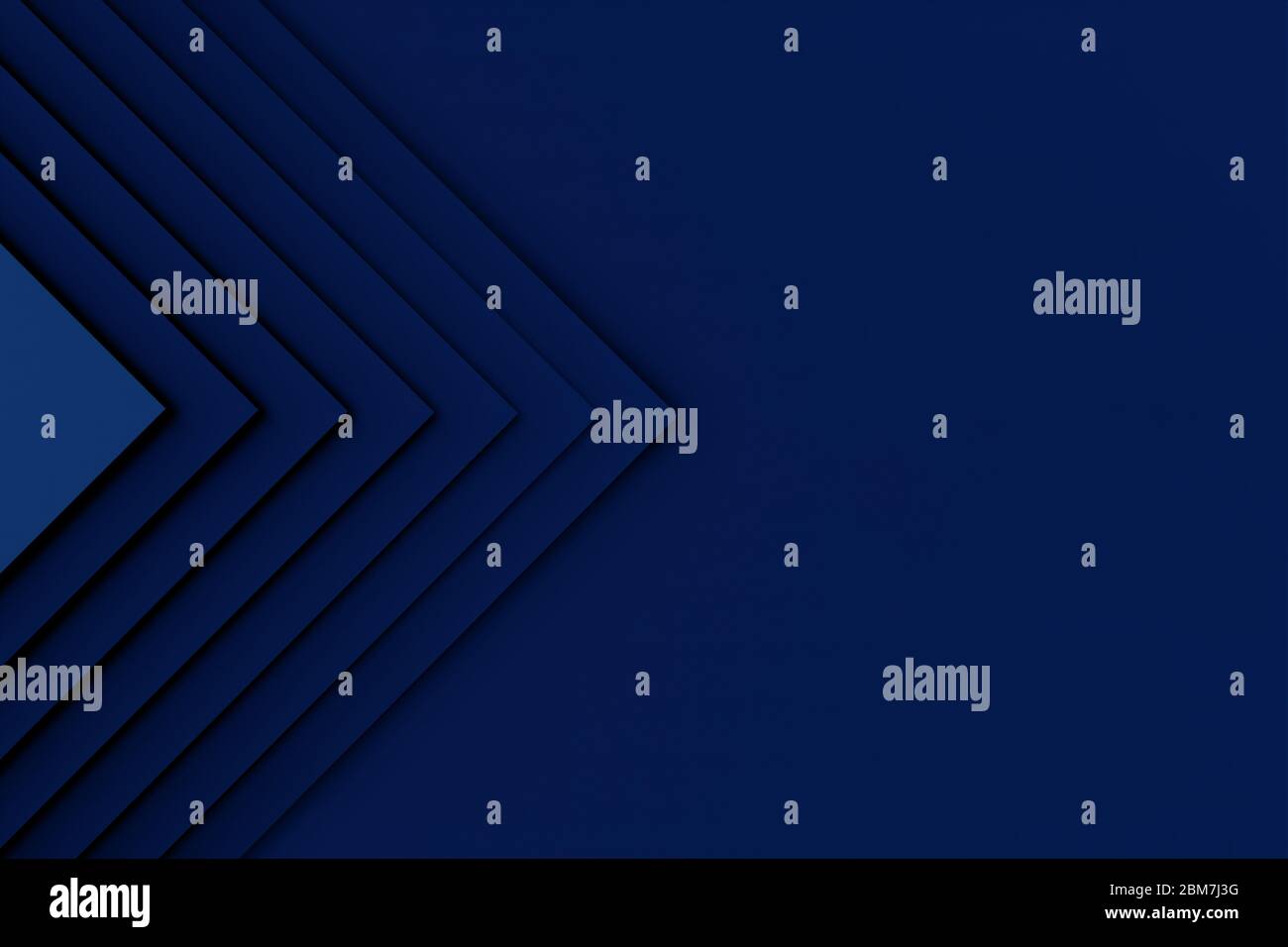 Abstrakt Blau Schritt Papier Textur Hintergrund. Minimal klassisch blau geometrische Draufsicht einfache Kopie Platz für Hintergrunddesign, 3d-Illustration, Stockfoto