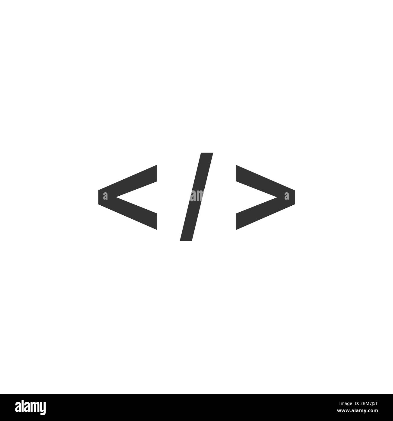 Codiersymbol Logo Vorlage Illustration Design. Vektor EPS 10. Stockfoto
