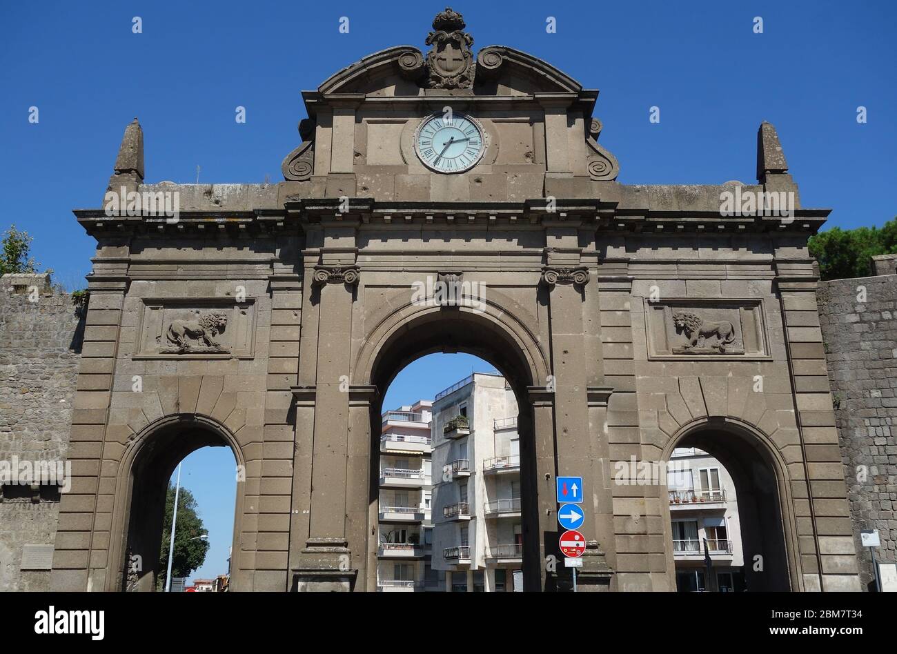 Altes Florentiner Tor in Viterbo, Italien Stockfoto