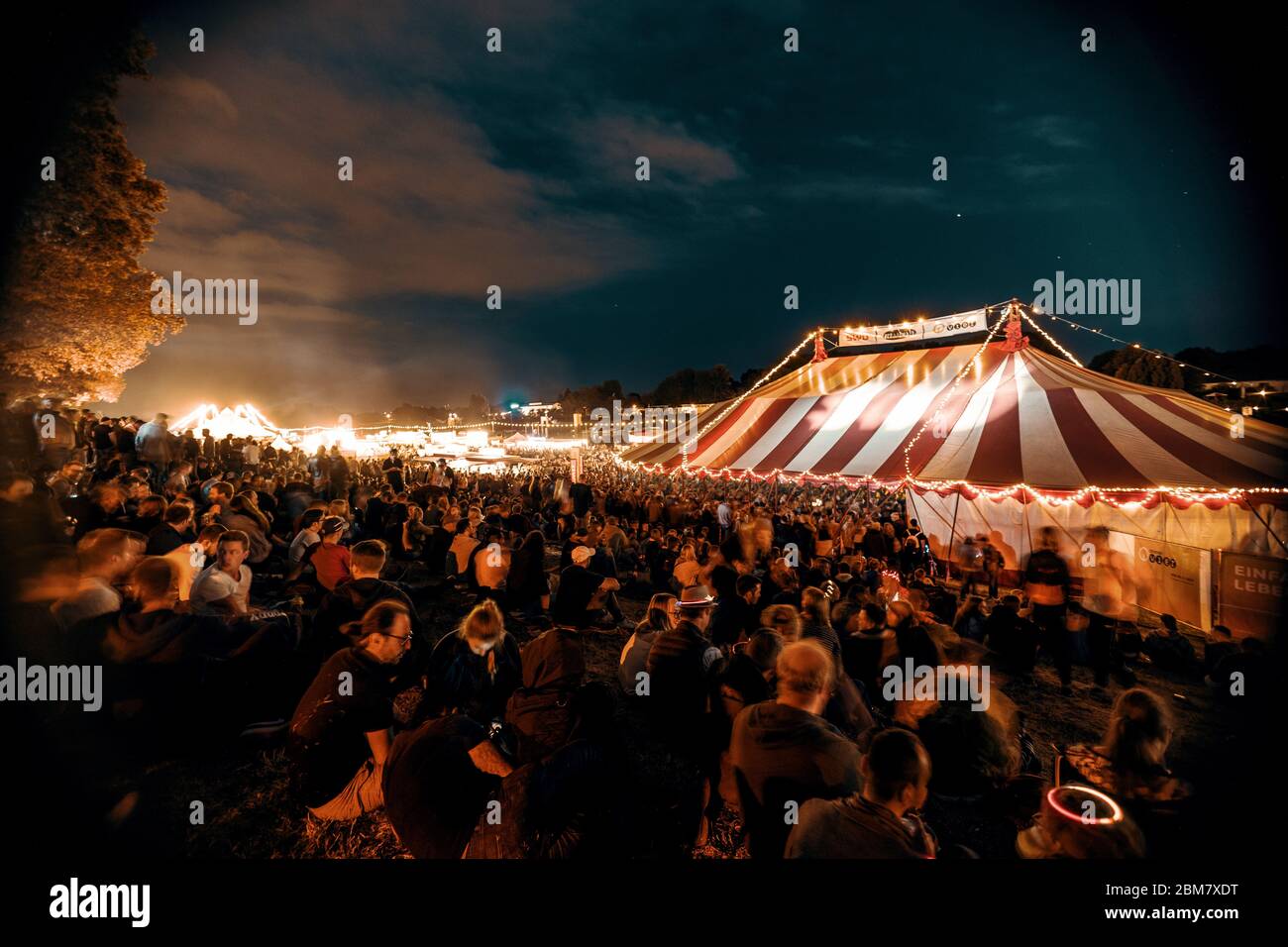 festival bei Nacht in Bremen Deutschland Stockfoto