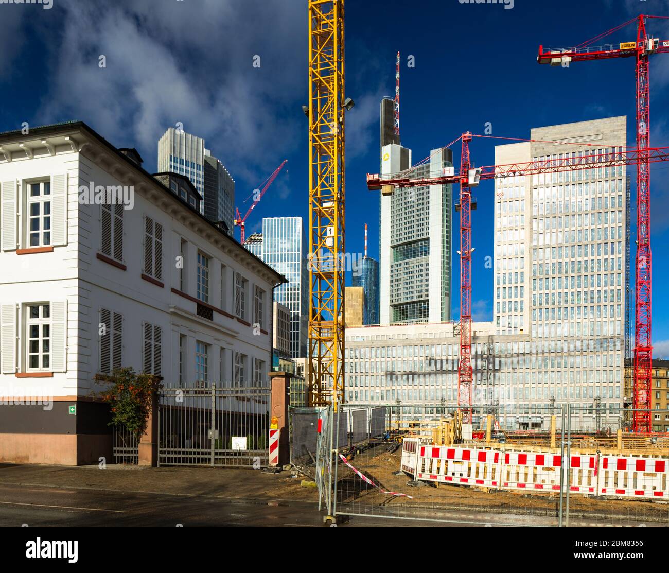 Baustelle in Frankfurt-am-Main, Deutschland. Stockfoto