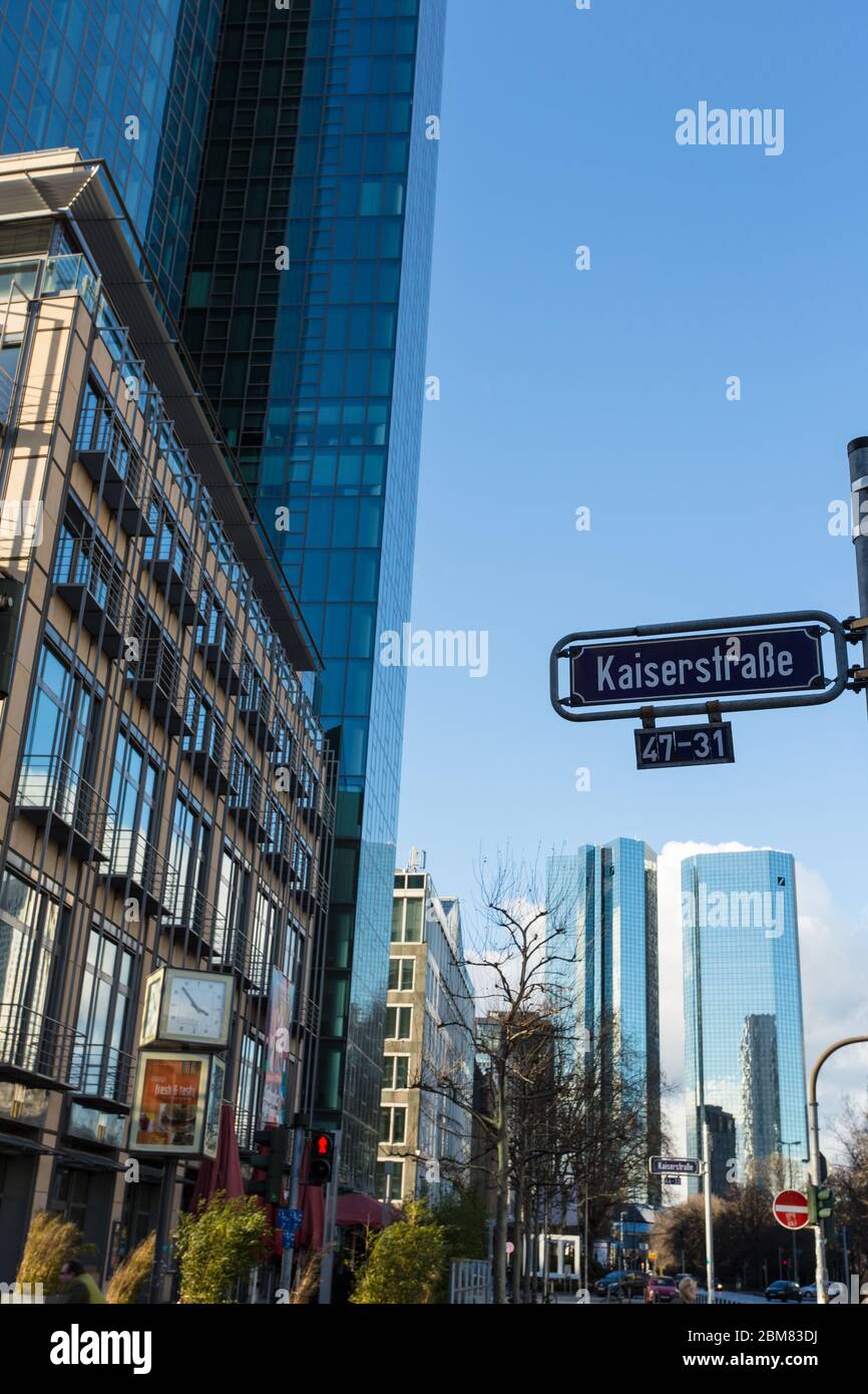 Kaiserstrasse, Frankfurt am Main, Hessen, Deutschland. Stockfoto