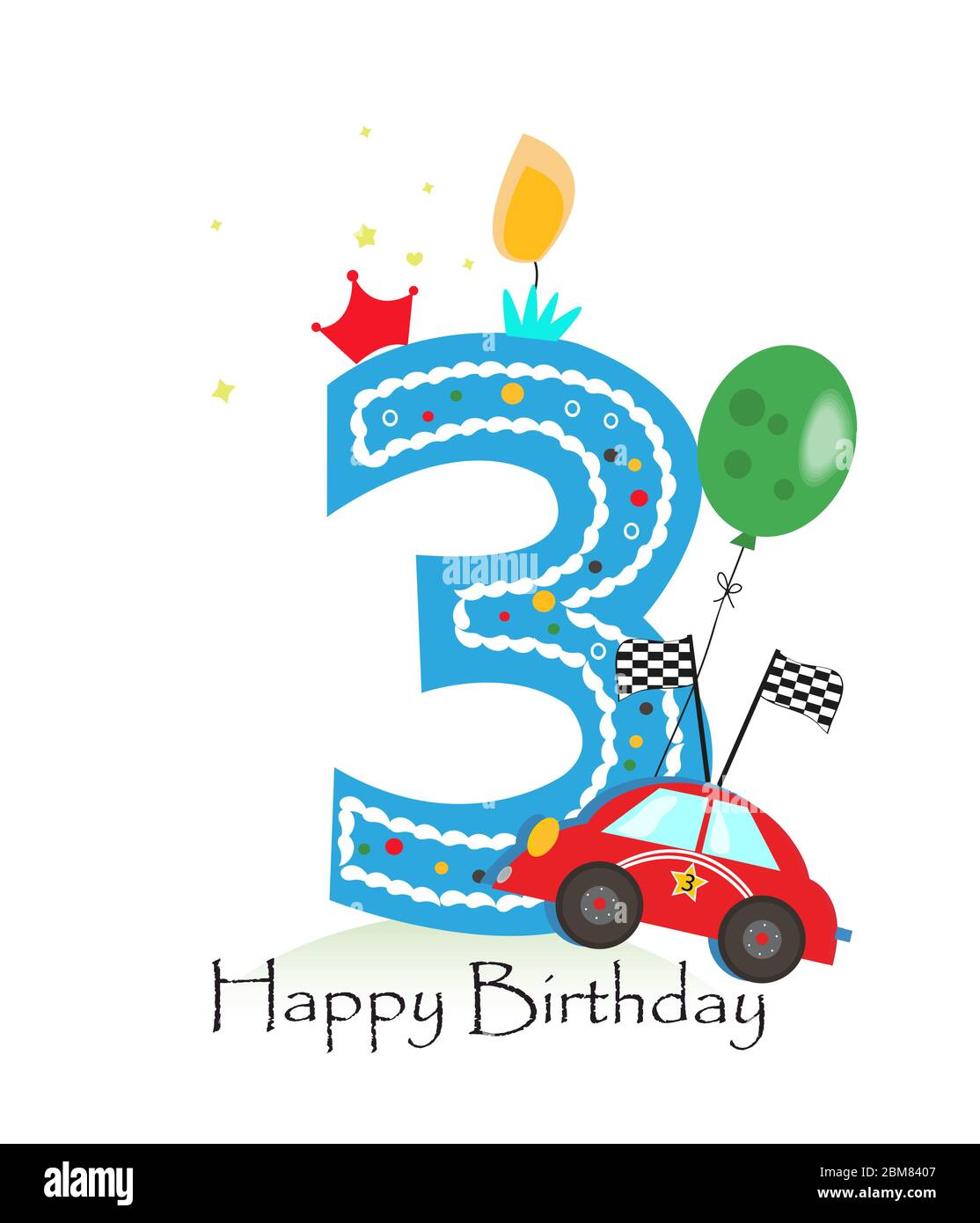 Geburtstagskarte 'Happy 3rd Birthday' Mit Weltraum-Design – Für Jungen & Mädchen