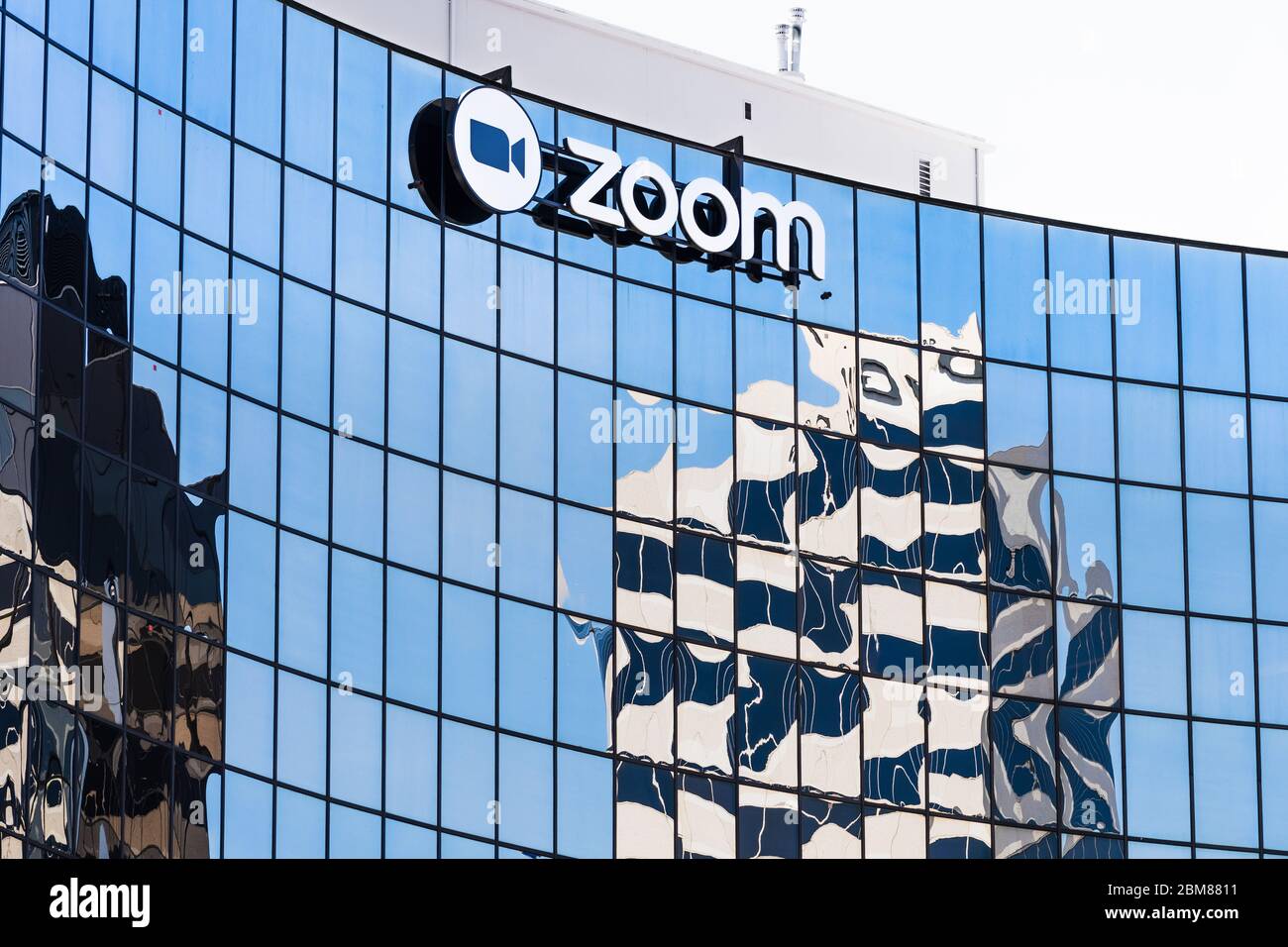 6. Mai 2020 San Jose / CA / USA - Zoom Hauptsitz im Silicon Valley; Zoom Video Communications ist ein Unternehmen, das Remote-Konferenzen Service bietet Stockfoto
