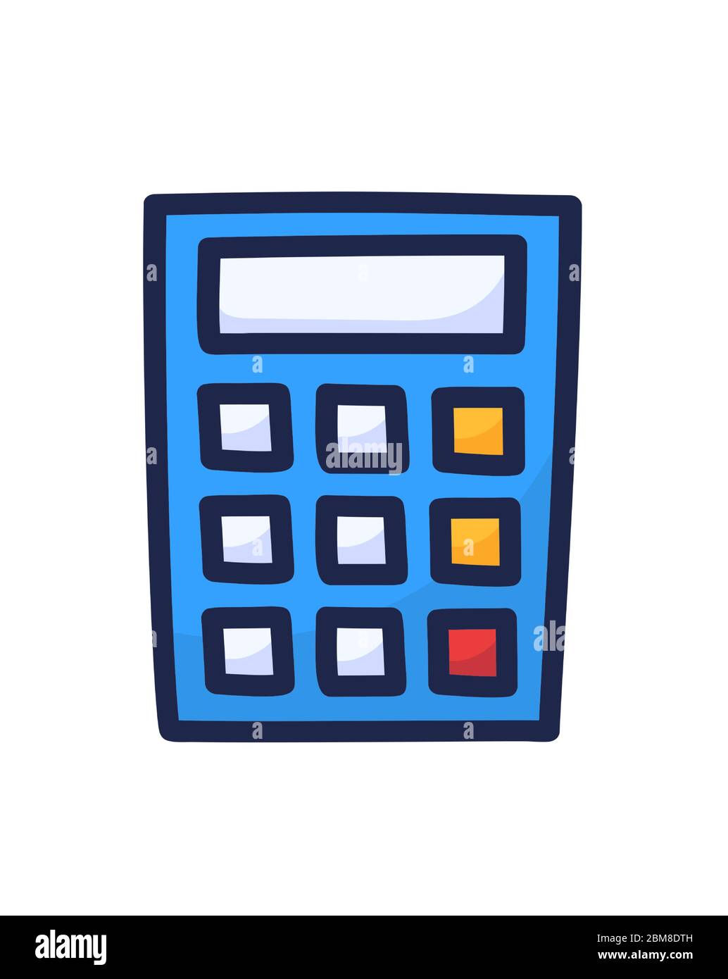 Rechner für Zählung Hand gezeichnet Umriss Doodle Symbol. Mathematische Rechner Vektor Cartoon Illustration für Print, Web, mobile und Infografiken isoliert auf w Stock Vektor