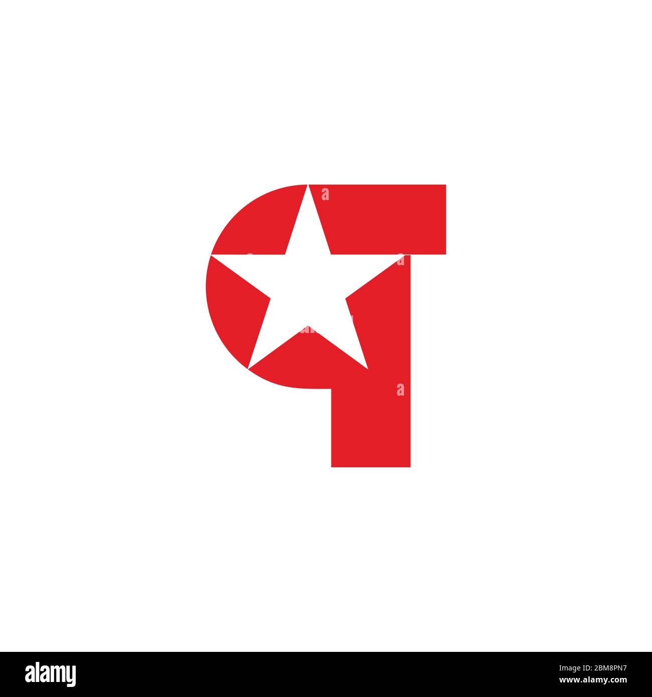 Buchstabe q Stern geometrische einfache Bewegung Logo Vektor Stock Vektor