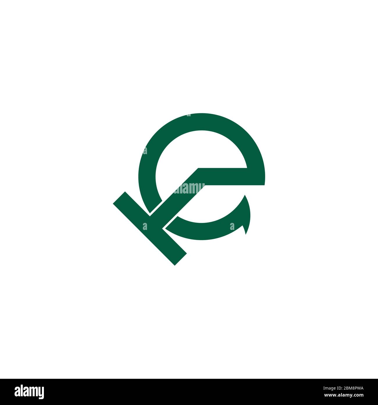 Buchstabe te Kreis Bewegung Pfeil geometrische Symbol Logo Vektor Stock Vektor