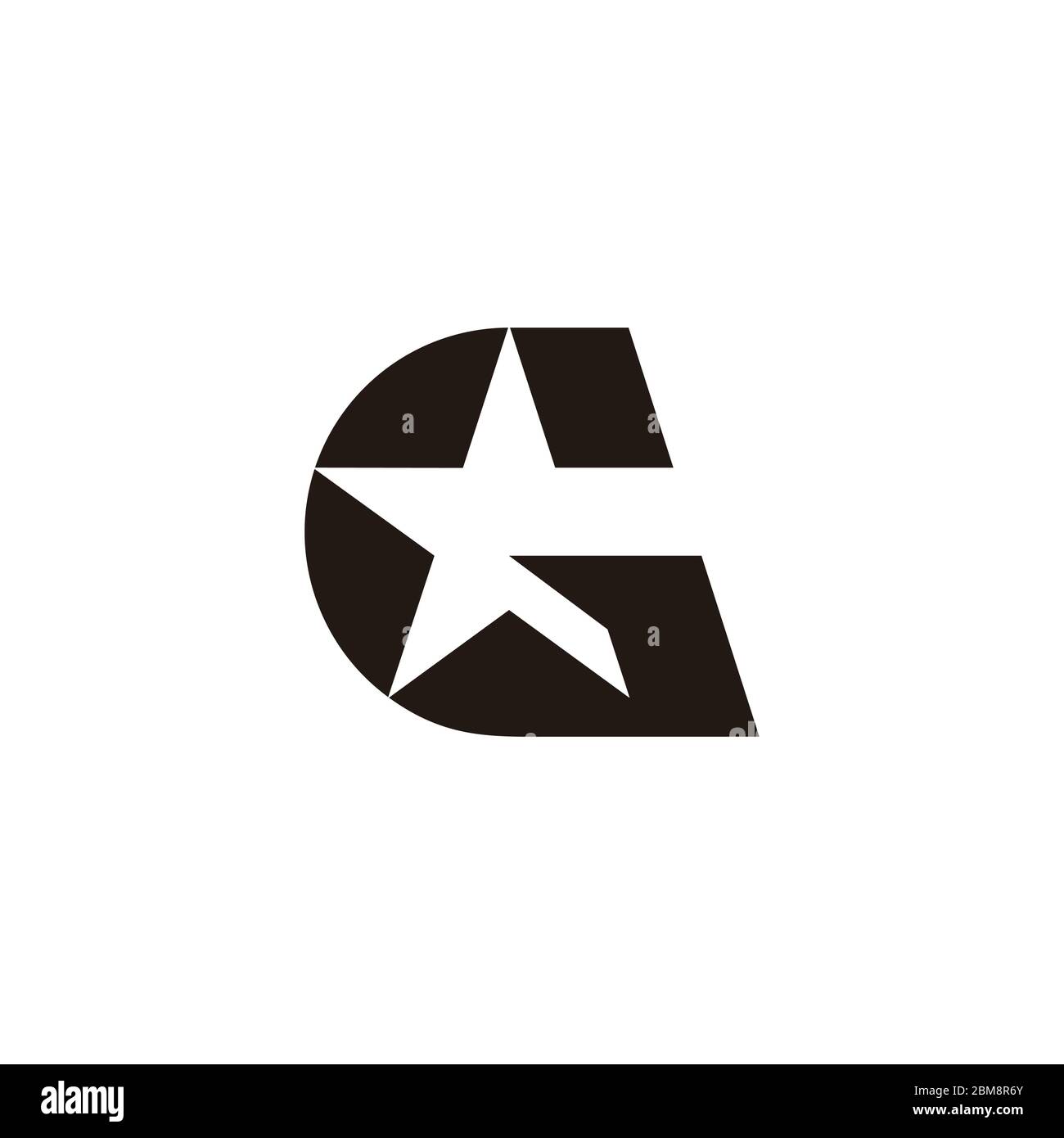 Buchstabe g Stern geometrische bunte einfache Symbol Logo Vektor Stock Vektor