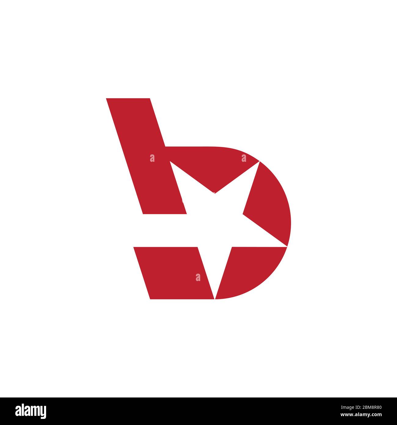 Buchstabe b Stern geometrische bunte einfache Bewegung Logo Vektor Stock Vektor