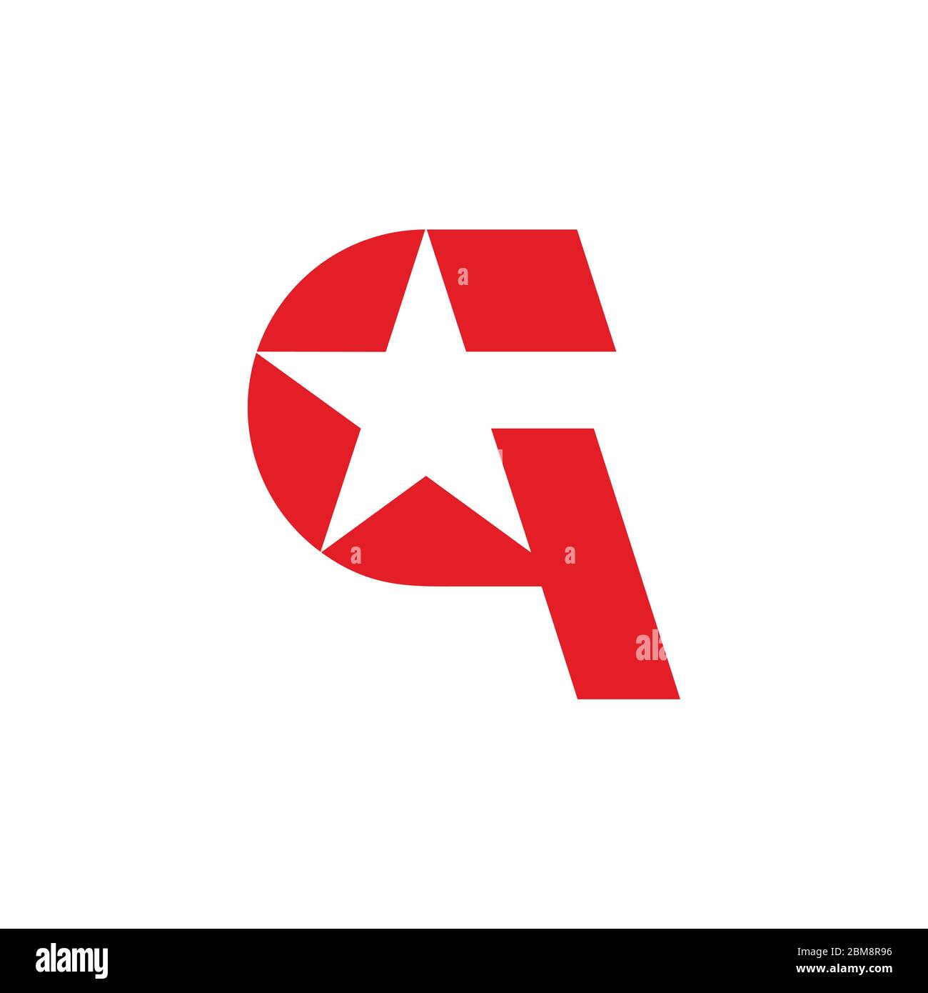 Buchstabe cq Stern geometrische bunte einfache Bewegung Logo Vektor Stock Vektor