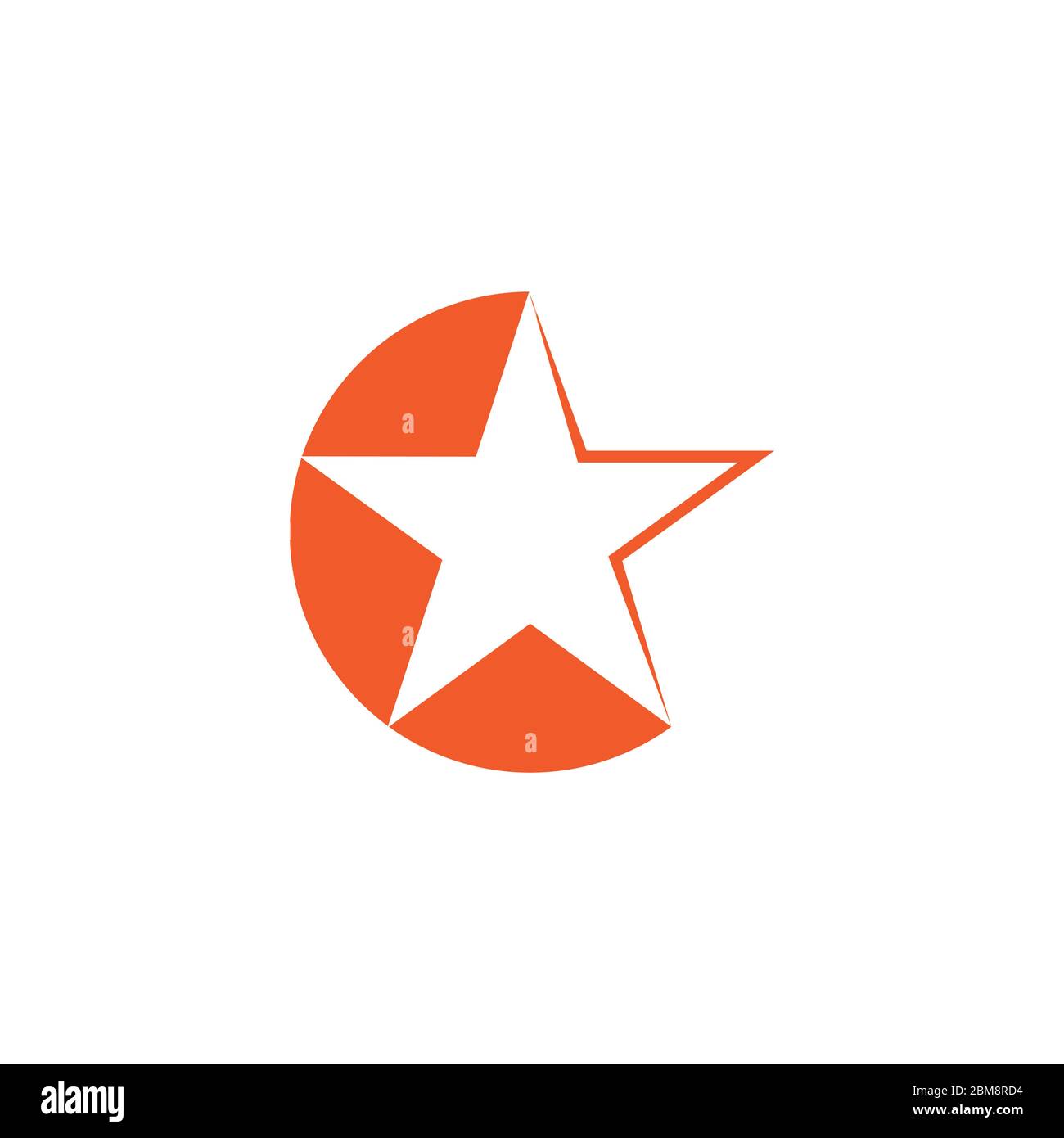 Einfache geometrische Stern Design Logo Vektor Stock Vektor