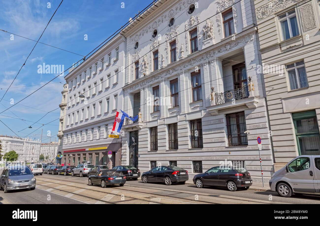 Kroatische Botschaft Straßenansicht in Wien Österreich Stockfotografie -  Alamy