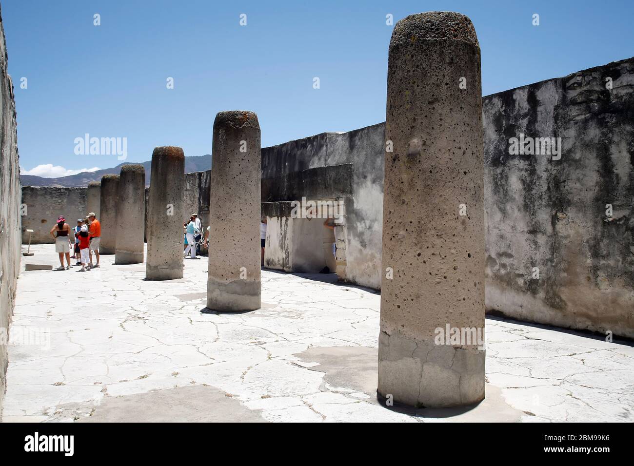 Säulen Mitla, Oaxaca, Mexikoruine Stockfoto