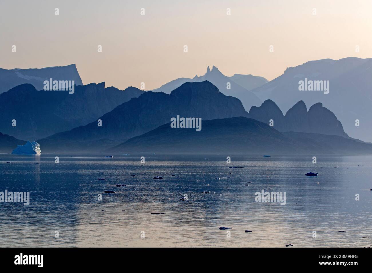 Scoresby Sund, der weltweit größten Fjord Stockfoto