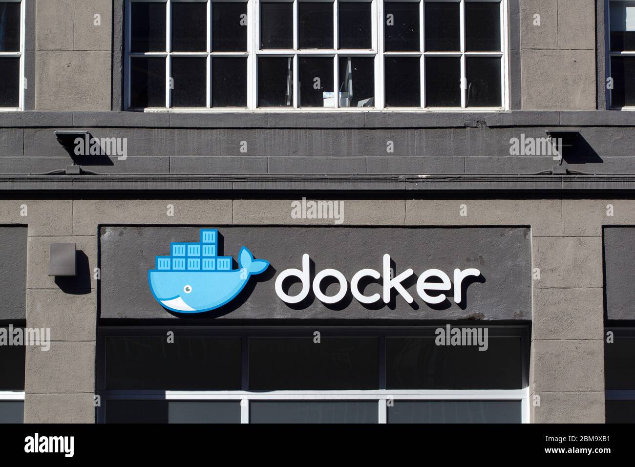 Docker, Inc. Hauptsitz in San Francisco, Kalifornien. Docker, Inc. Ist das Unternehmen, das die Entwicklung von Docker Hub und Docker Desktop. Stockfoto