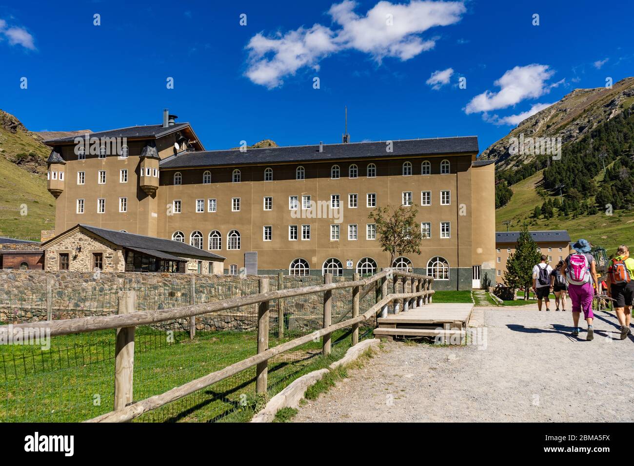 Vall de Nuria in den katalanischen Pyrenäen, Spanien. Stockfoto