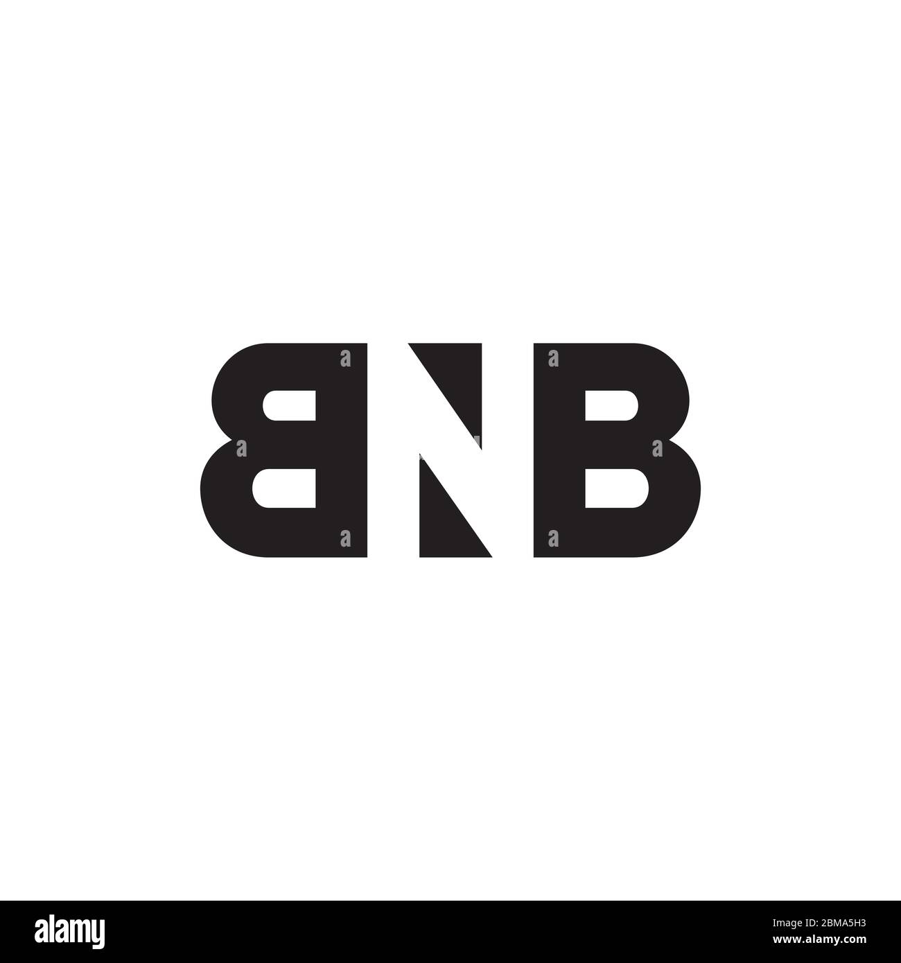 B N B Logo-Design-Vektor Stock Vektor