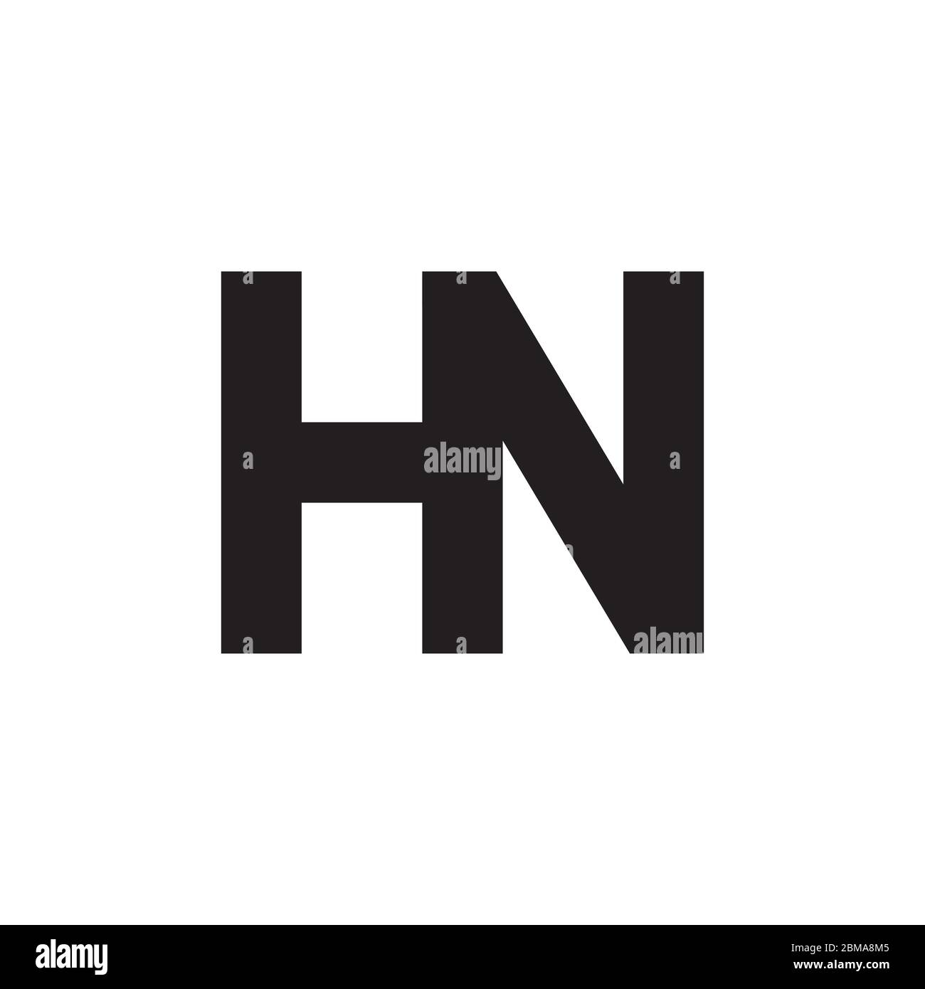 H N Letter Logo Design Vektor Stock Vektor