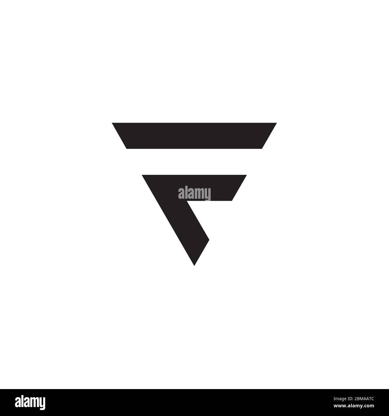 F Dreieck Buchstaben Logo Design Konzept Stock Vektor