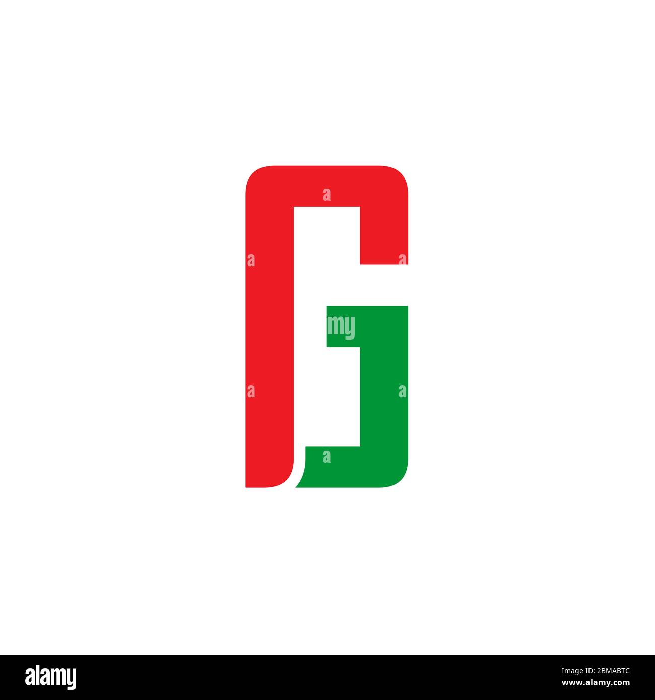 R / R G rot grünen Buchstaben Logo Design-Vektor Stock Vektor