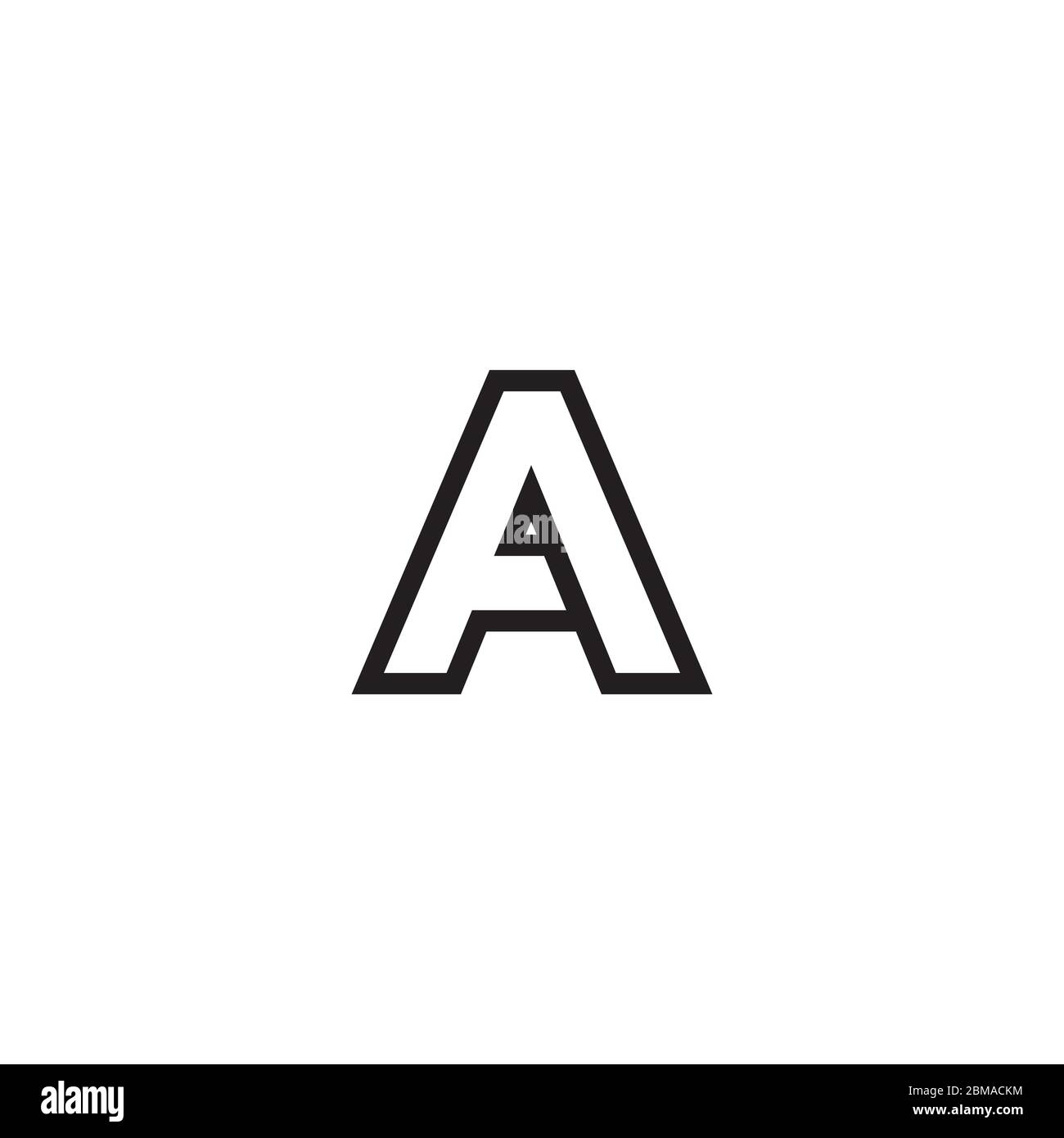 A Linien Buchstaben Linien Logo Design Vektor Stock Vektor