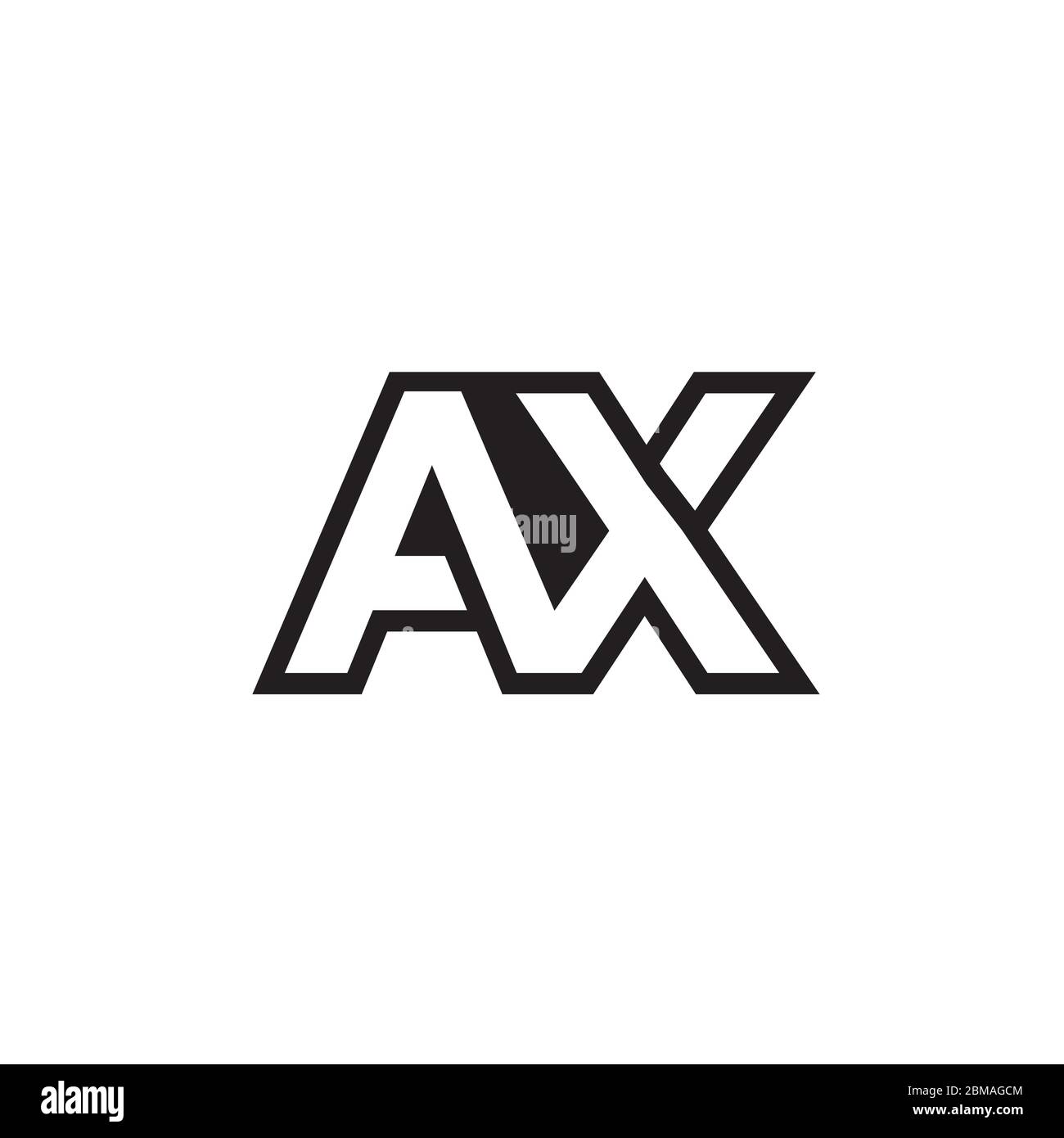 Ein X-Linien Buchstaben Linien Logo Design Vektor Stock Vektor