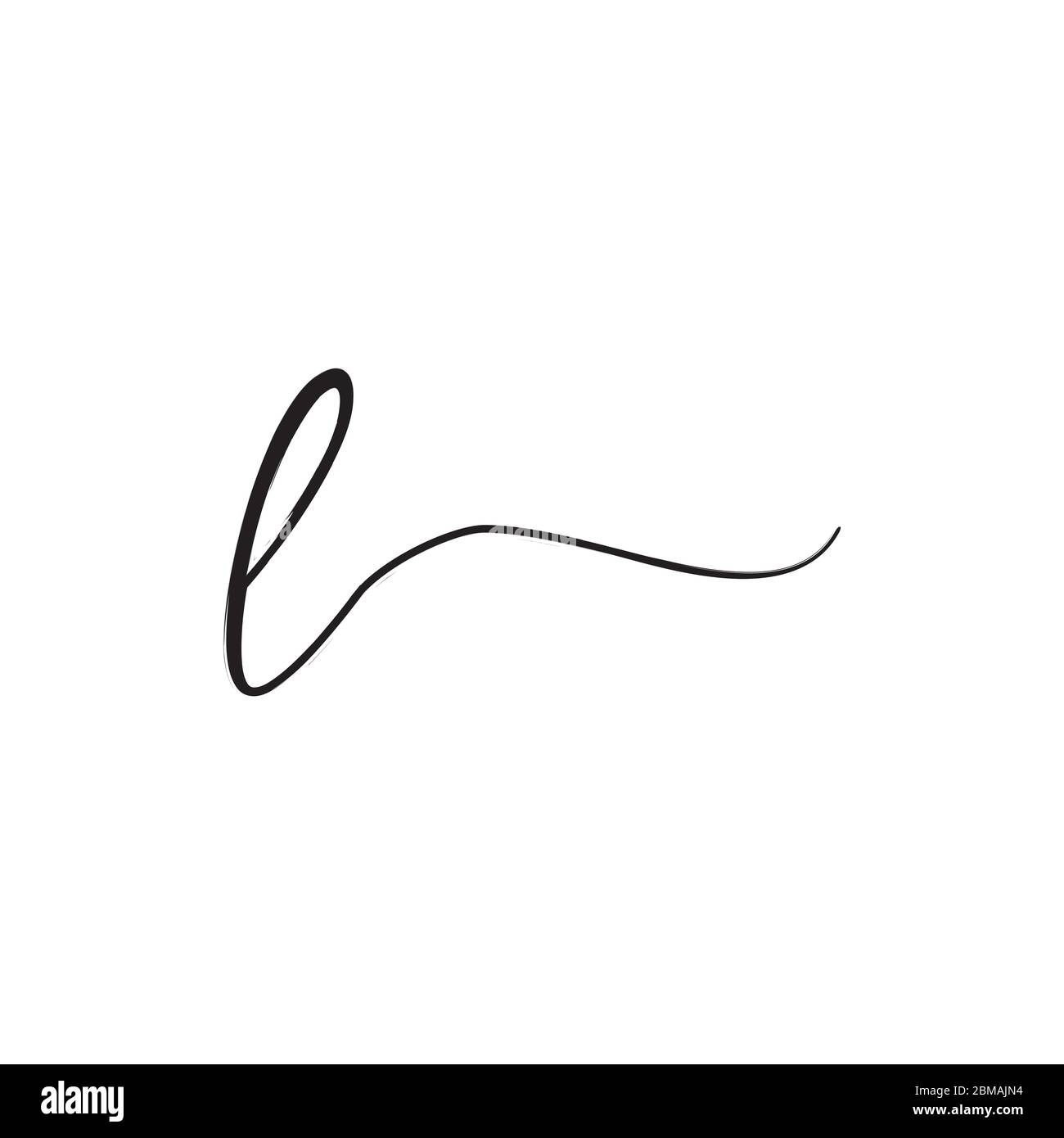 L Signature Letter Logo Design Konzept Stock Vektor