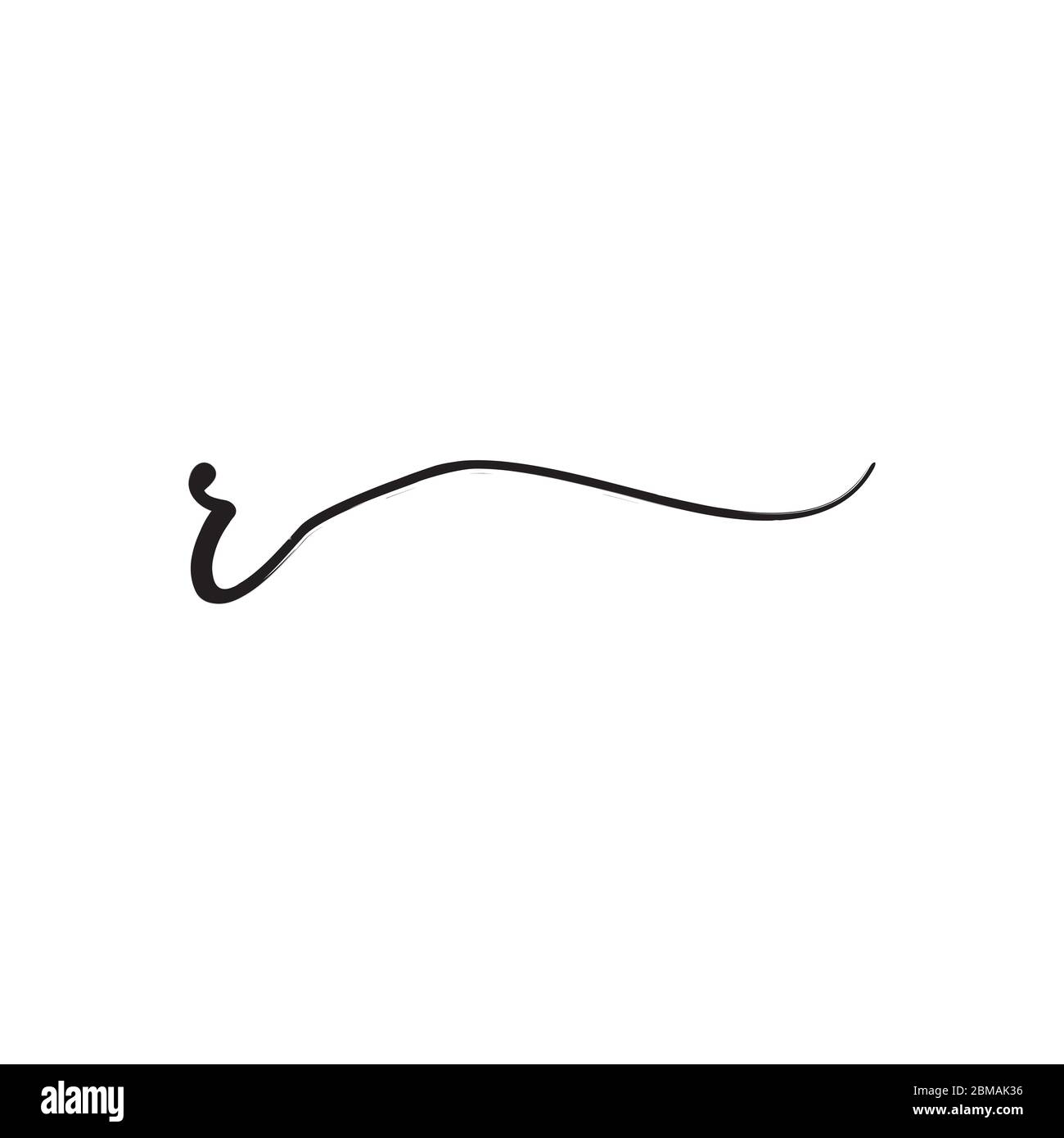 R Signature Letter Logo Design Konzept Stock Vektor