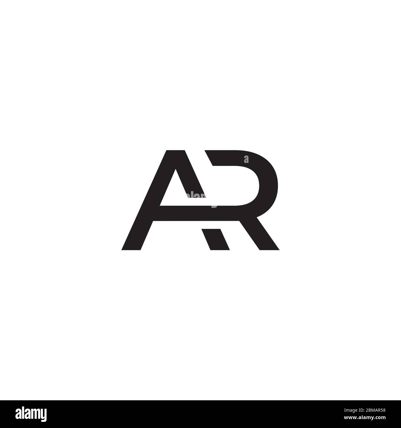 Ein R-Lettermark Logo Design Vektor Stock Vektor