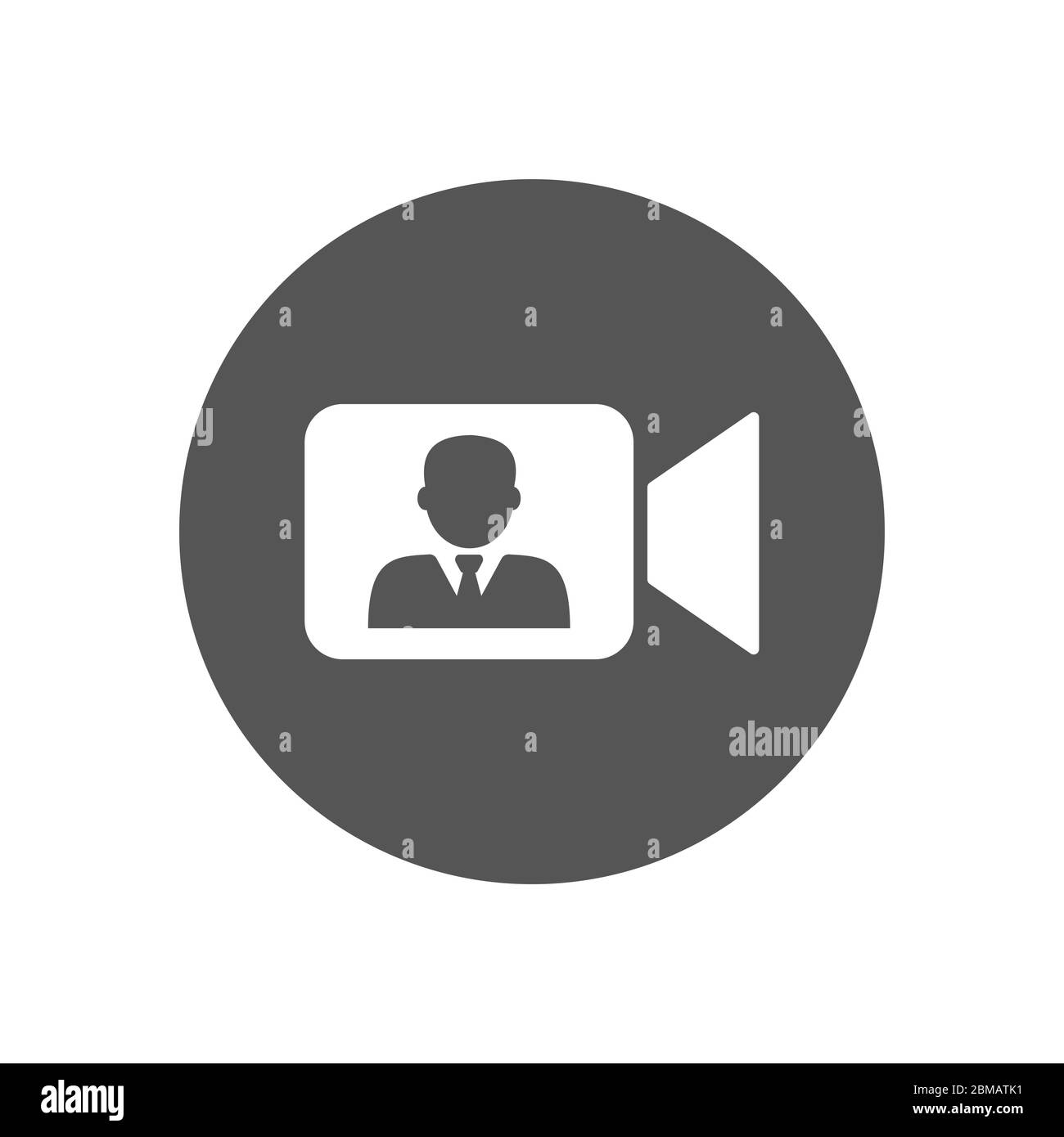 Online-Meetings, Telekonferenz-Videokonferenz oder Telearbeit, Planung oder vorbeugende Diskussion – Konzept-Vektor. EPS 10. Stock Vektor