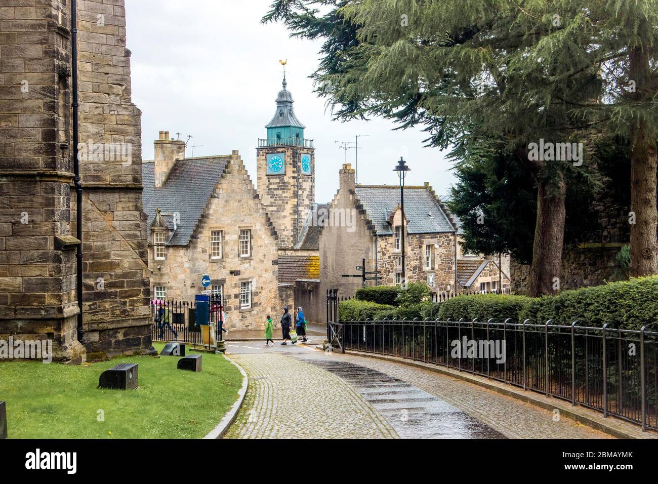 Stirling, Schottland/UK-21AUG2019: Blick auf die Stirling Altstadt am frühen Herbsttag. Stockfoto