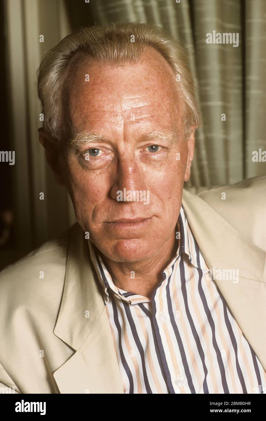 Porträt des schwedischen Schauspielers Max von Sydow im November 1989. Stockfoto