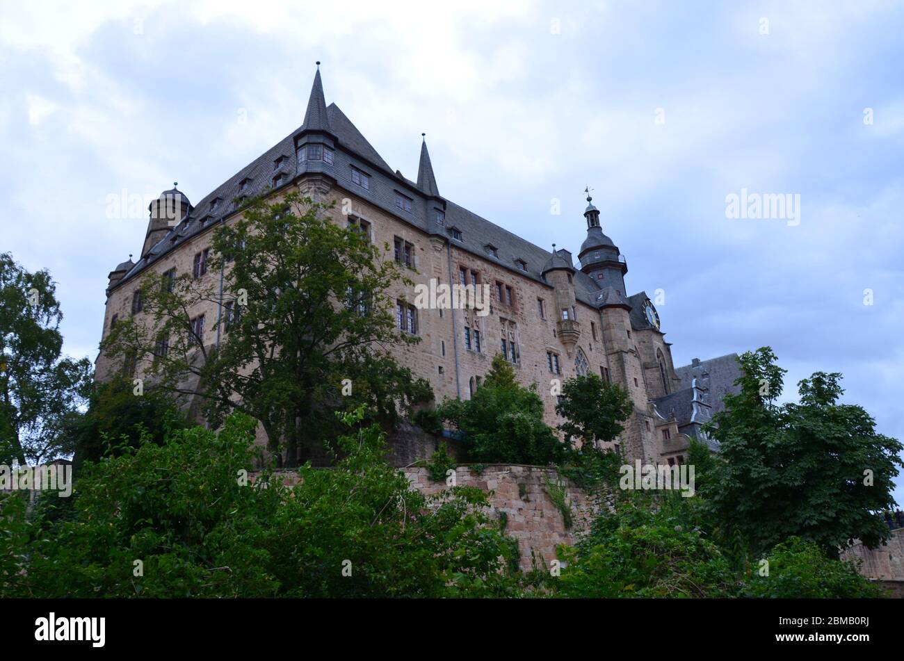 Ein Bild der berühmten Burg von Marburg-Deutschland Stockfoto