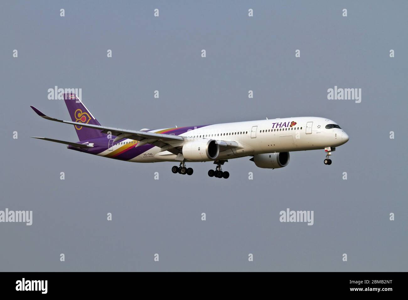 HS-THG Thai Airways International Airbus A350-941 in Malpensa (MXP/LIMC), Mailand, Italien Stockfoto