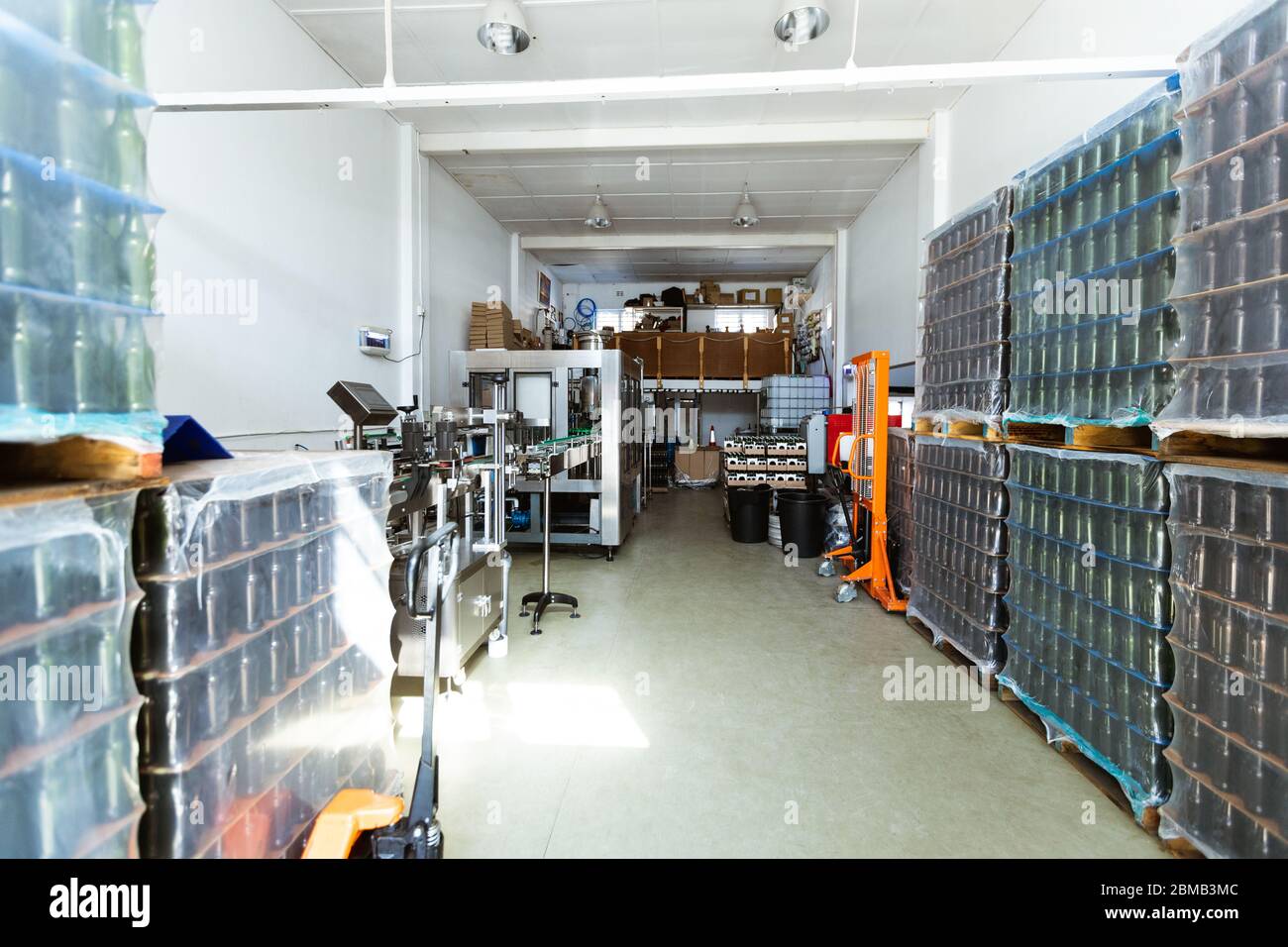 In einer Brauerei Stockfoto