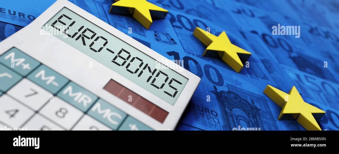 Ein symbolisches Bild zum Thema Euro-Anleihen Stockfoto
