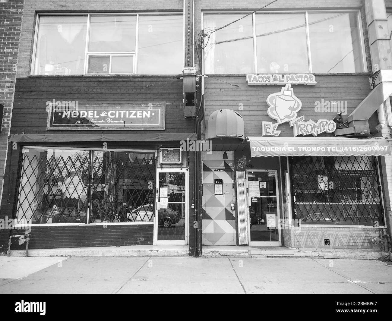 TORONTO, ONTARIO, KANADA - 8. MAI 2020: STADT TORONTO WÄHREND DER COVID-19 PANDEMIE. Stockfoto