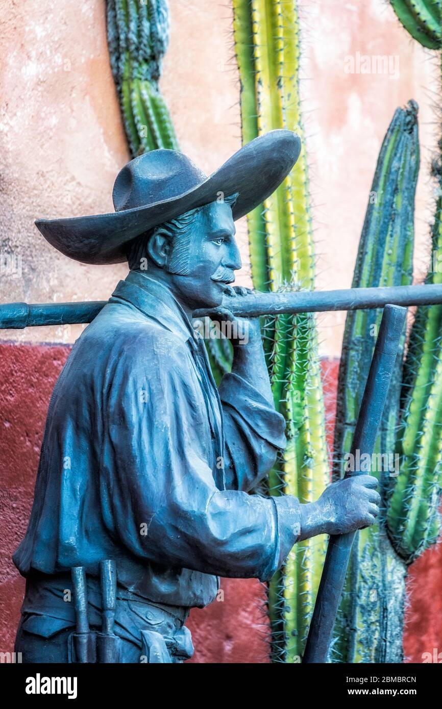 El Jimador von Carlos Terres auf der Hacienda Sepulveda in Lagos de Moreno, Jalisco, Mexiko. Stockfoto