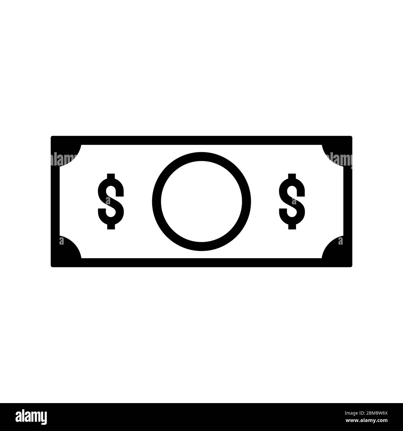 EINFACHES Symbol FÜR US-Dollar-Banknoten. EPS-Vektorsymbol. Stock Vektor