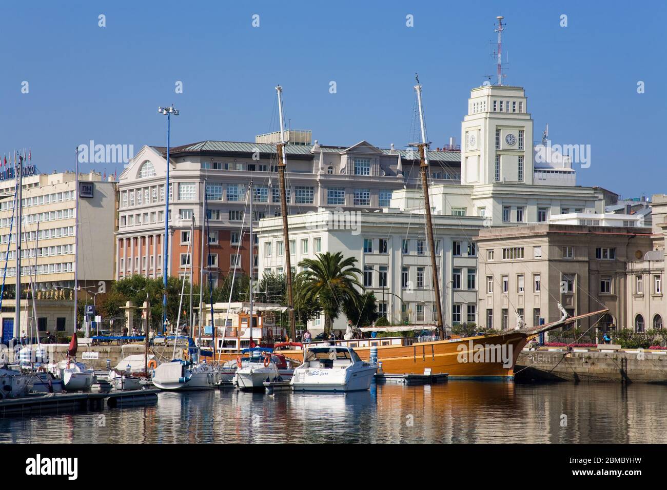 Darsena Marina, La Coruna City, Galicien, Europa Stockfoto