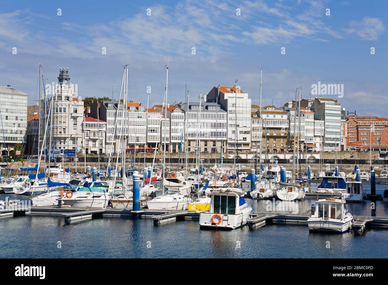 Darsena Marina, La Coruna City, Galicien, Europa Stockfoto