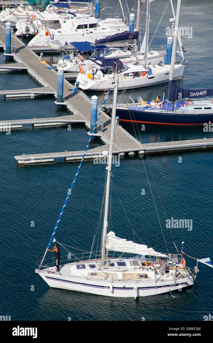 Darsena Marina, La Coruna City, Galicien, Europa Stockfoto