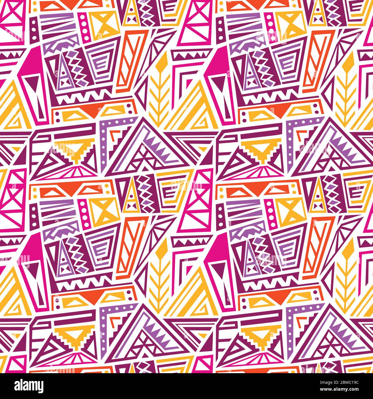 Boho Stil Mode Muster. Einheimische Kunsttextur. Nahtlose Vektor Mode Design. Stock Vektor