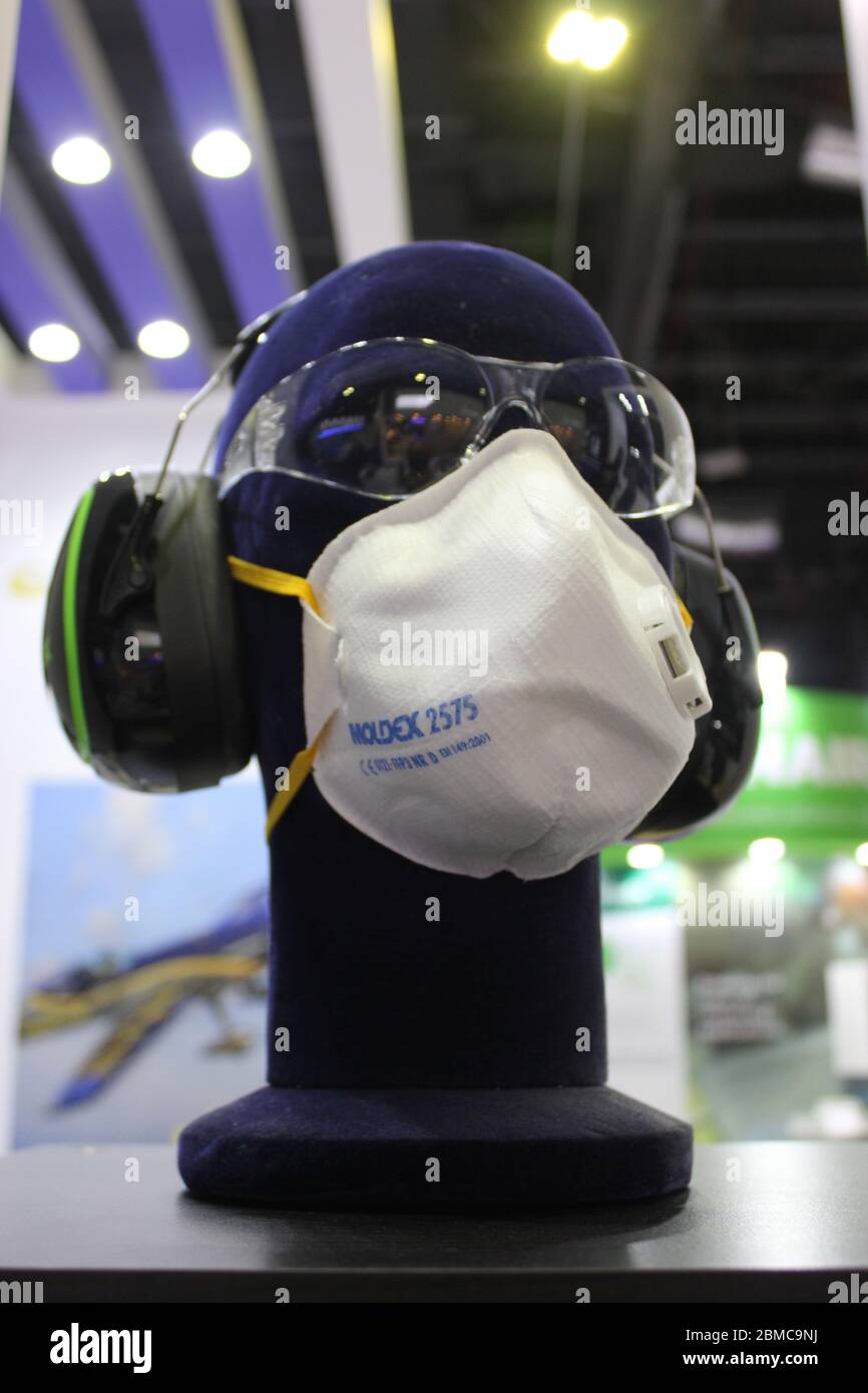 Szene auf der gemeinsamen Fachmesse Aircraft Interiors Middle East 2020 und MRO Middle East 2020, die vom 25. Bis 26. Februar 2020 in Dubai, Vereinigte Arabische Emirate, stattfand. Stockfoto