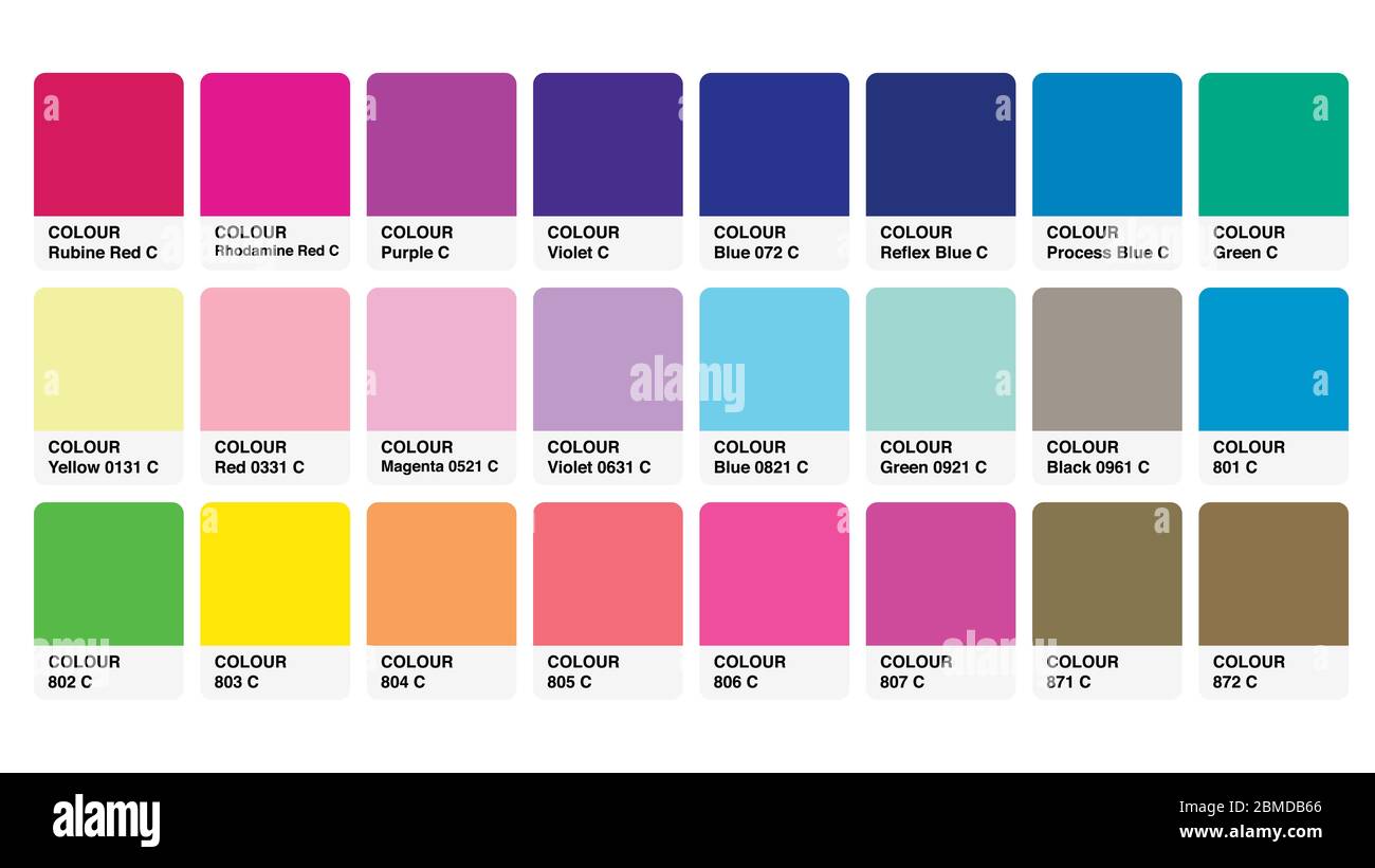 Farbpalette Katalog Muster Vektor in RGB Stock Vektor
