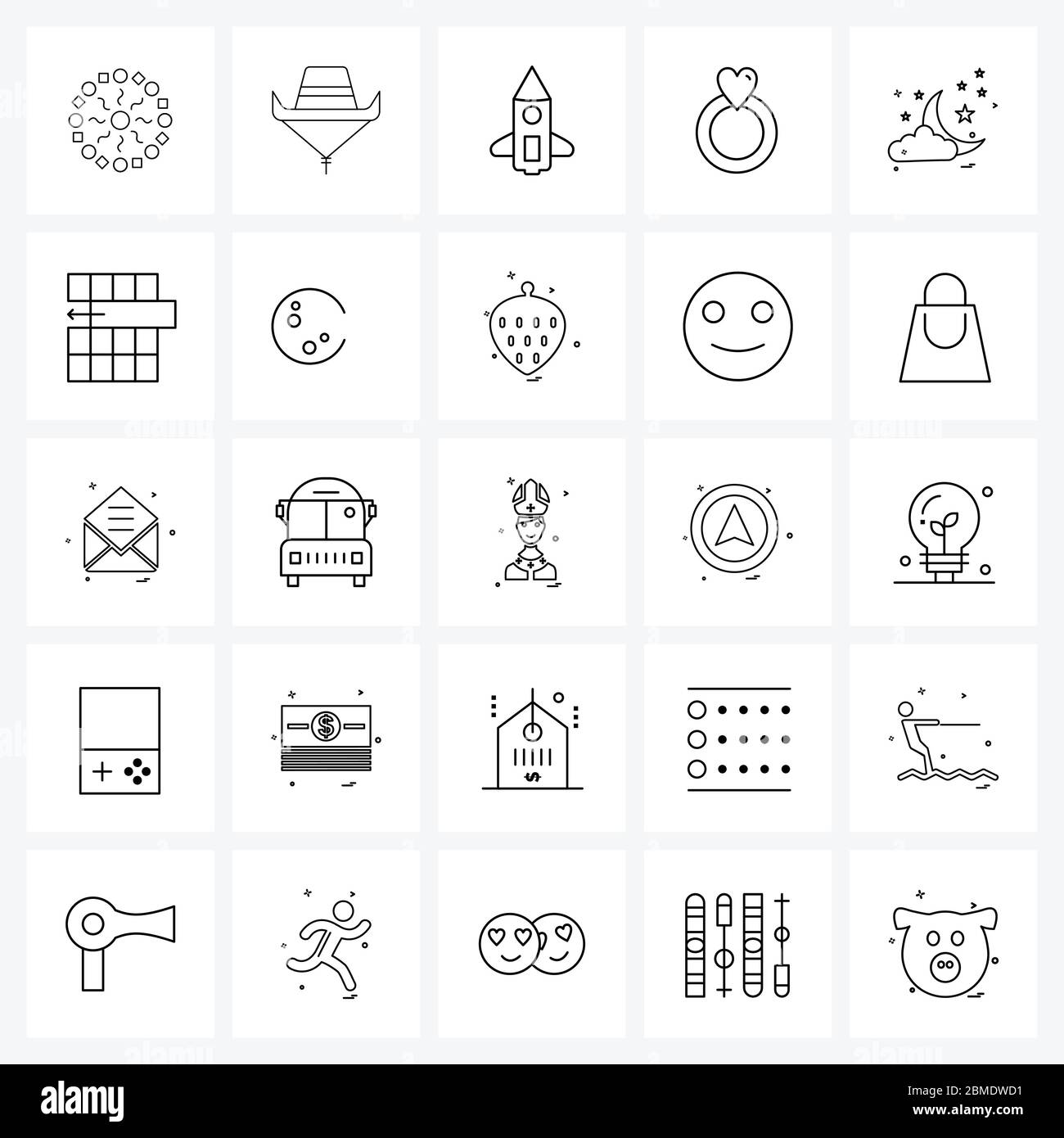 25 Universal Icons Pixel Perfect Symbole von valentine, Liebe, Indien, Ring, Fliege Vektor Illustration Stock Vektor