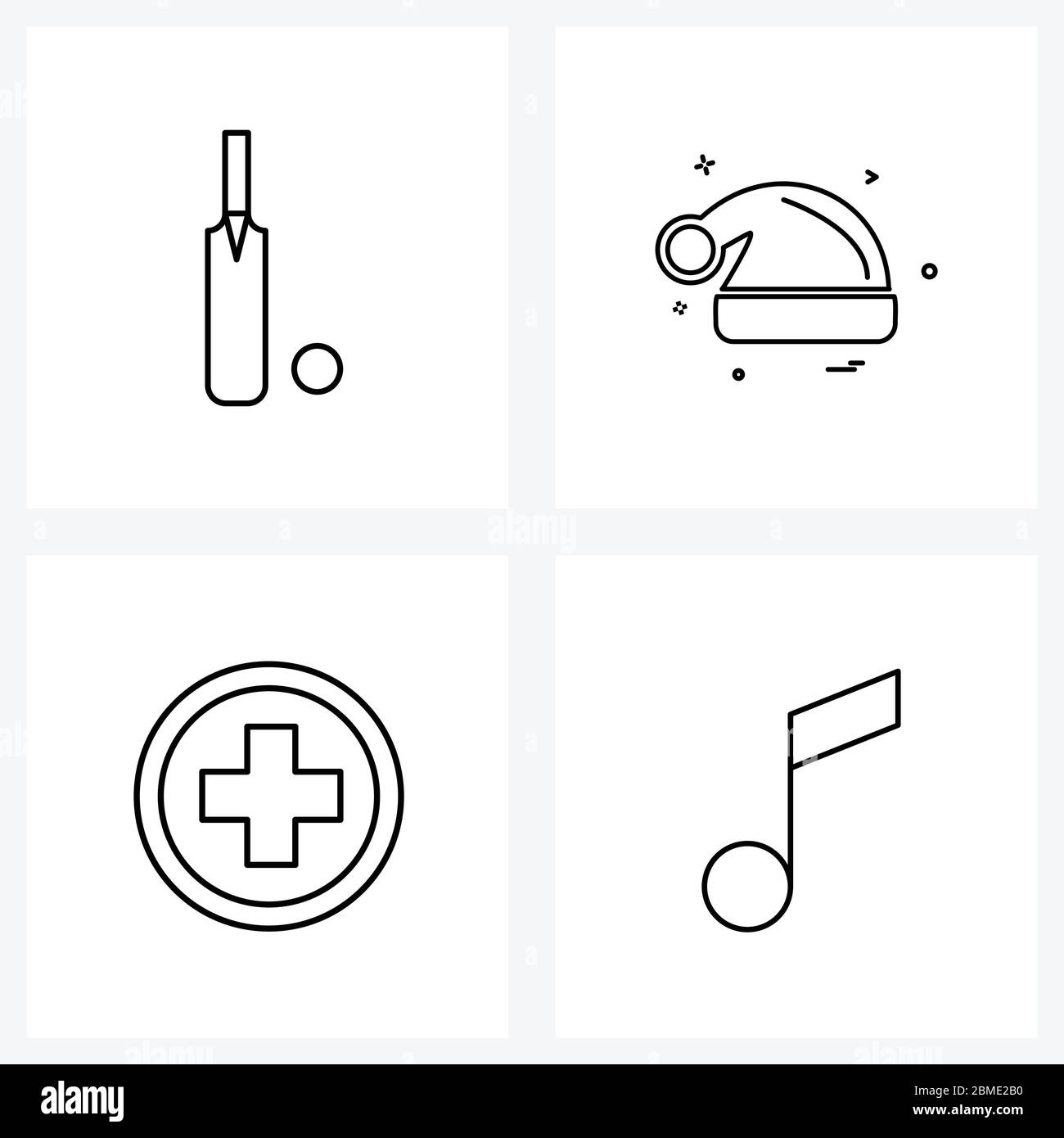 4 Universal Icons Pixel Perfect Symbole von Ball, Krankenhaus, Sport, Weihnachten, Zeichen Vektor Illustration Stock Vektor