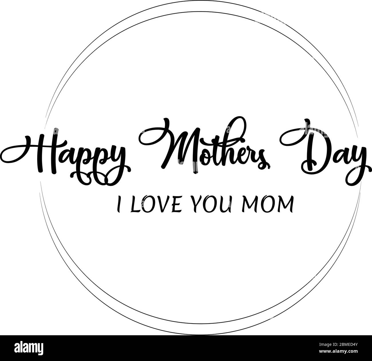 Happy Mothers Tag Aquarell Vektor-Design Stock Vektor