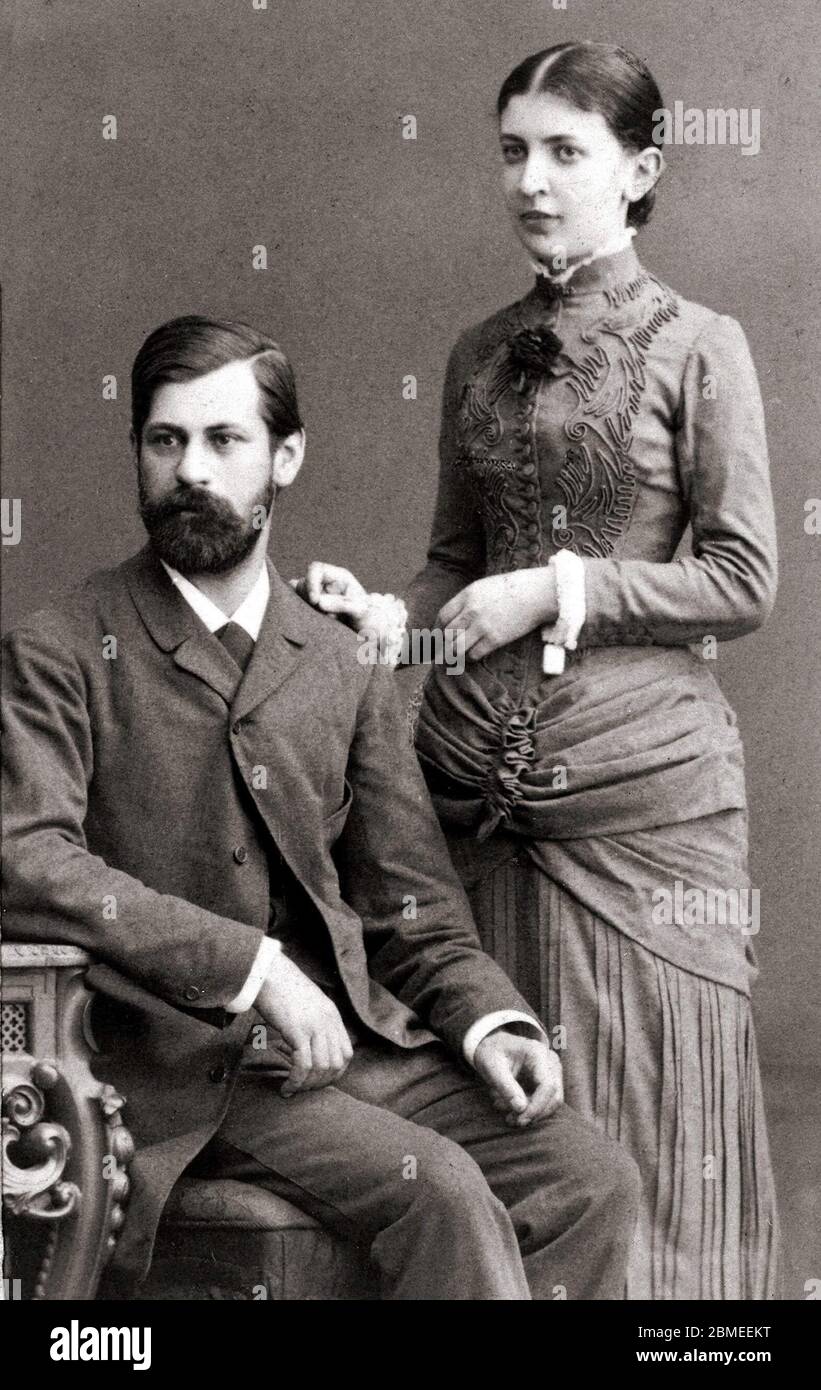 FREUD, Sigmund (Freiberg, 1856-Londres, 1939). Neurólogo y psiquiatra austríaco, de origenes judío. Fotografie von Sigmund Freud mit Martha Bernays, junio de 1885. Stockfoto